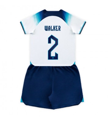Anglia Kyle Walker #2 Koszulka Podstawowych Dziecięca MŚ 2022 Krótki Rękaw (+ Krótkie spodenki)
